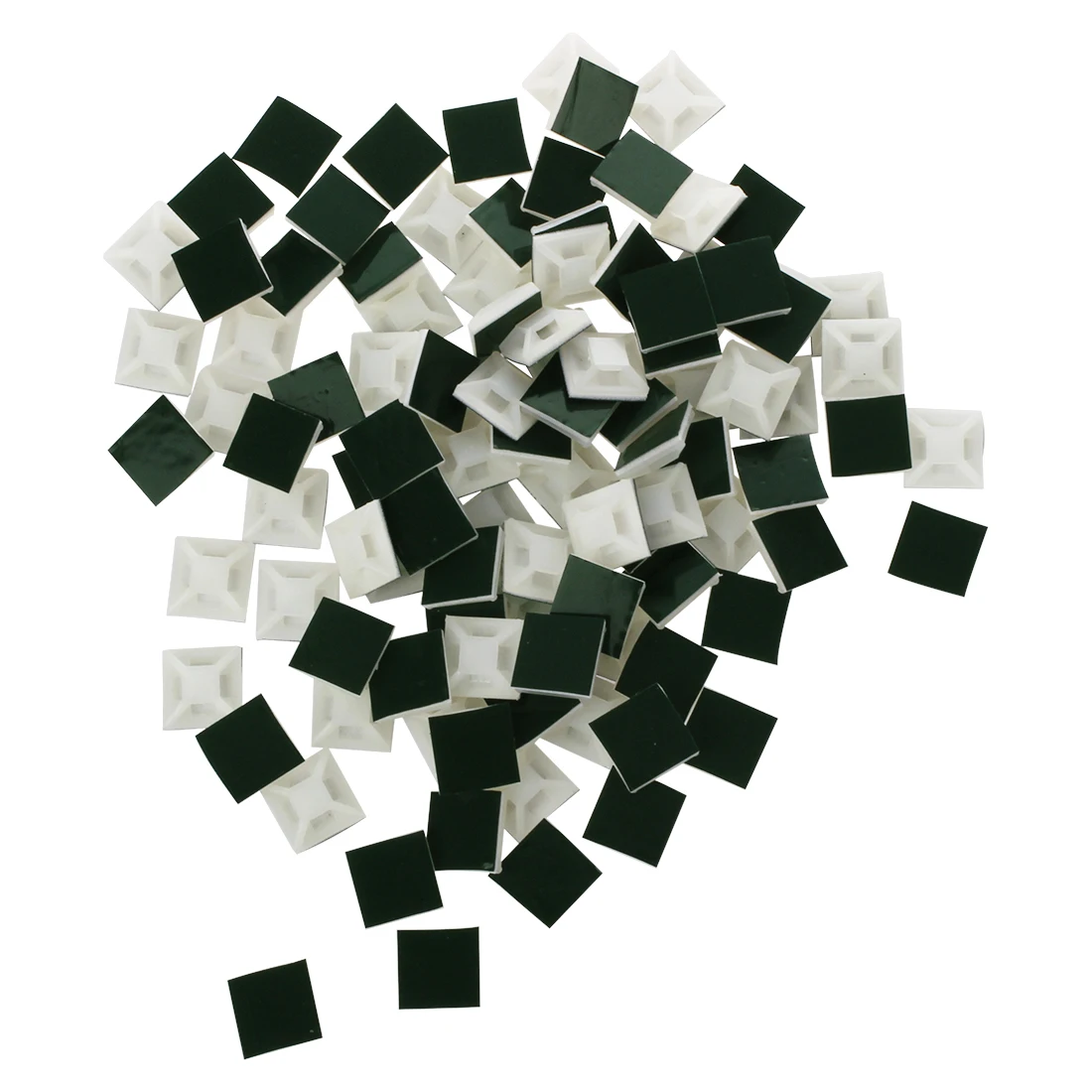B51C Self-Adhesive Plastic Wire Bundle Holder 3mm Cable Tie Mount Base 100Pcs