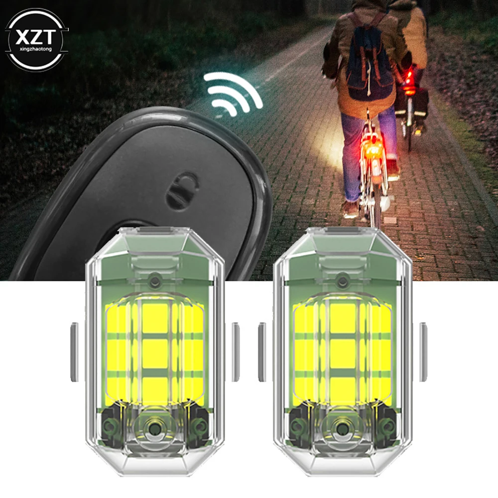 

Wireless Remote Control Strobe Light LED Warning Lamp 7 Colors For Car Motorcycle Bicycle RC Drone Flash Position Indicator Lamp