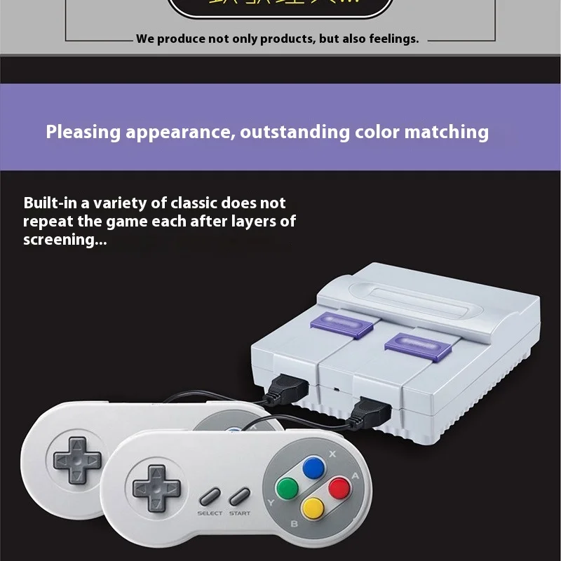 YOAINGO NESVideo Game Console SNES Recreational Machines FC High Definition TF Card Built-in 821 Classic Games Christmas Gift