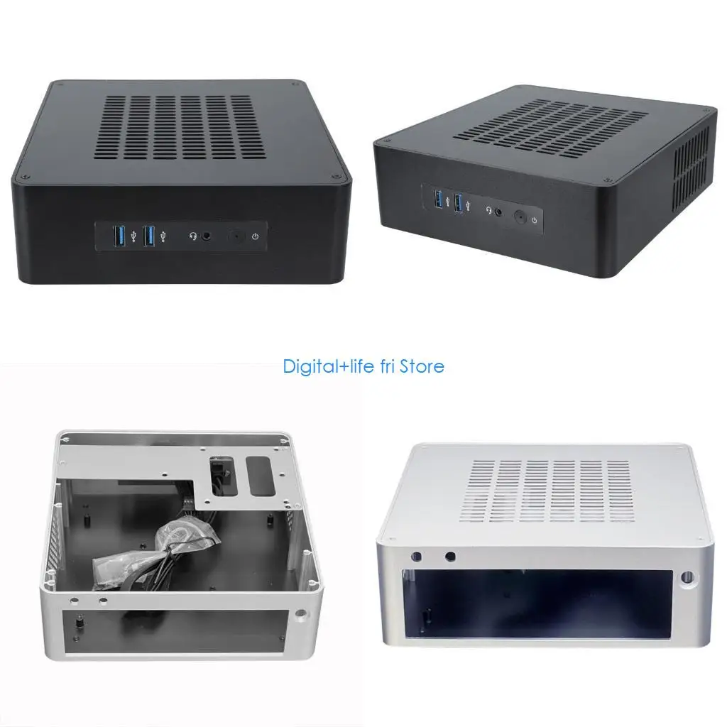 E06D TA65 Mini ITX Computer Case Chassis HTPC Host Case USB ITX Enclosure Computer Chassis Desktop Box Easy to Install