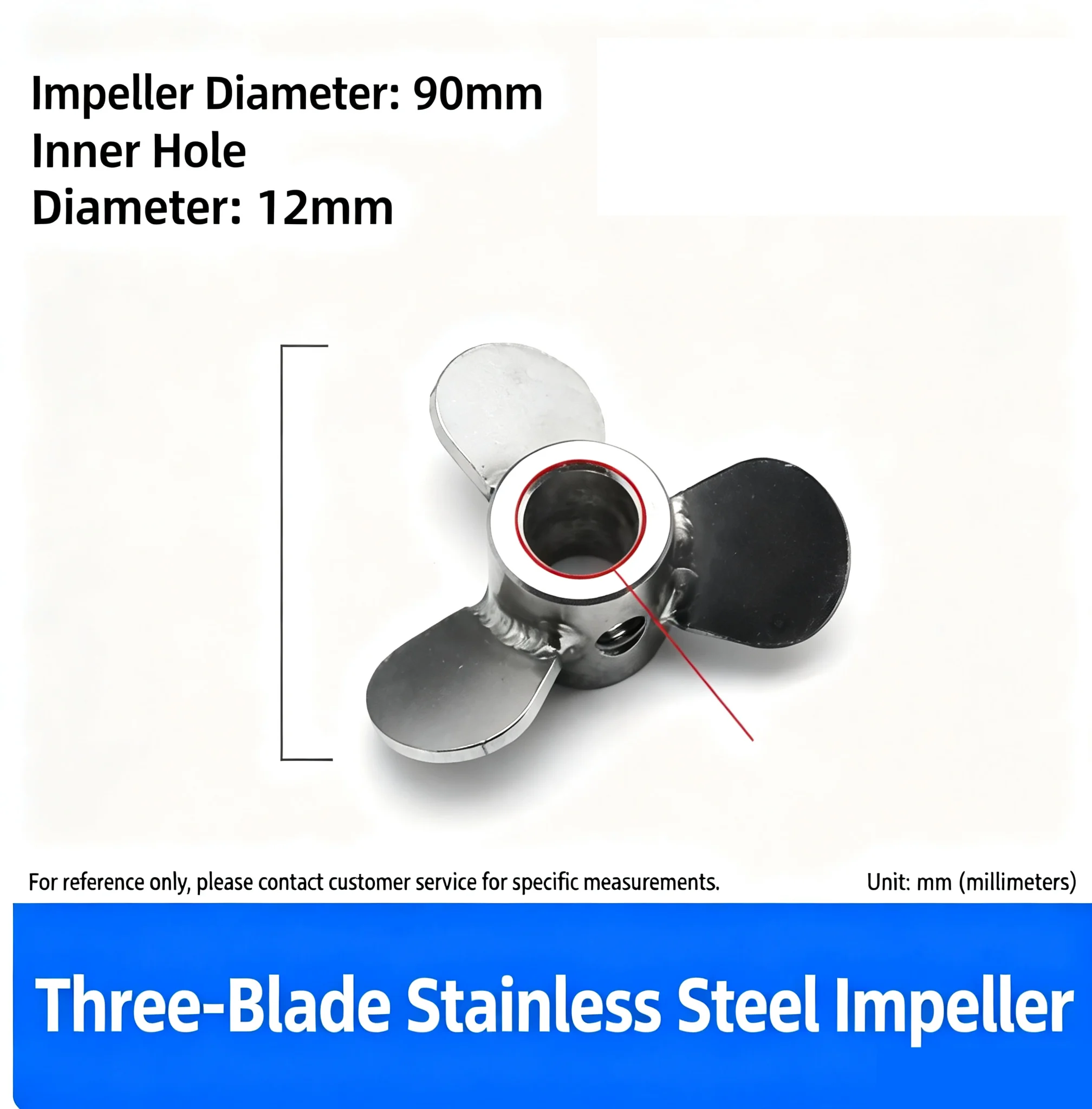 316 stainless steel small three leaf screw impeller blade dispersion impeller laboratory stirrer