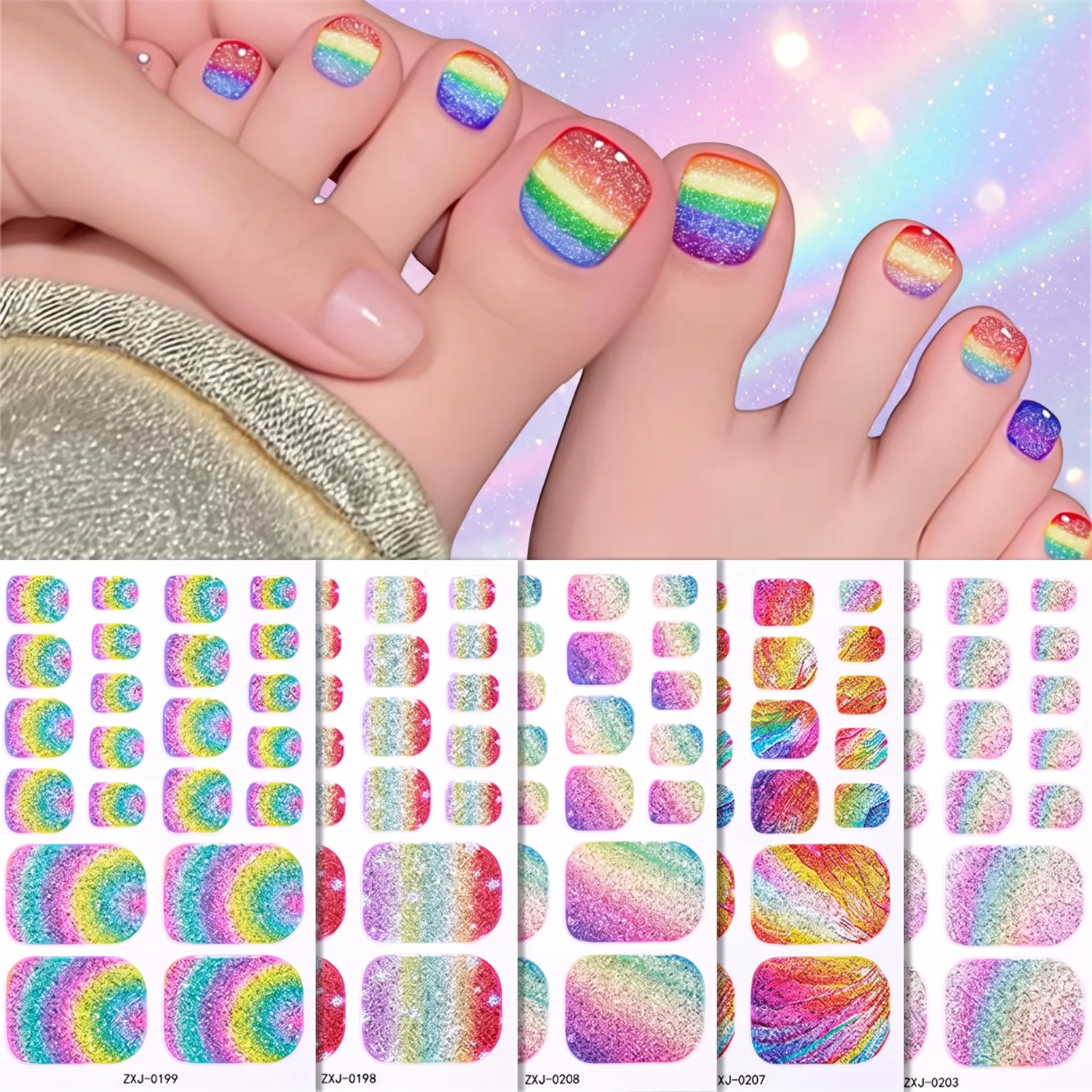 Sternenhimmel-Nagelkunst-Aufkleber – Wasserfeste, selbstklebende Nagelaufkleber – Ideal für DIY-Maniküre und Salongebrauch