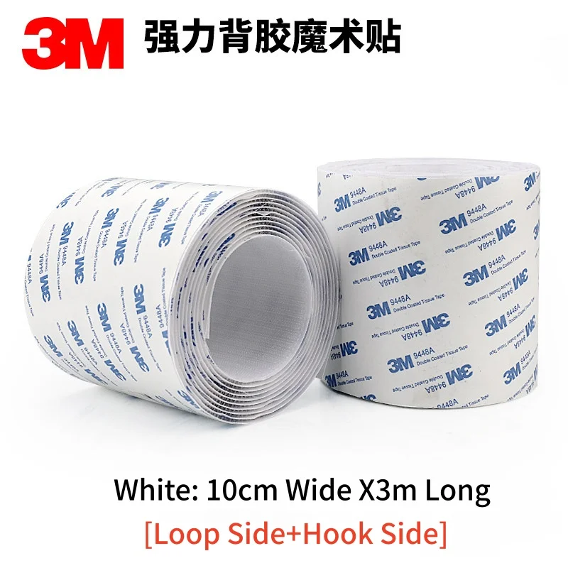 3M 9448A Selbstklebendes Klettband Starkes Spurloses Selbstklebendes Befestigungsband Doppelseitiges Klebeband Hochtemperaturbeständig