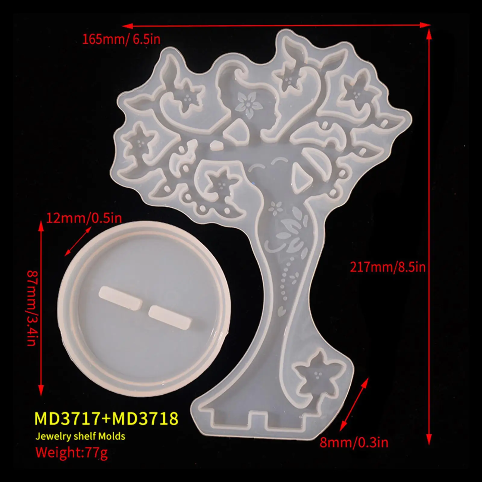 Langlebige Harz Casting Schmuck Display Rack DIY Kleiderbügel Ringe