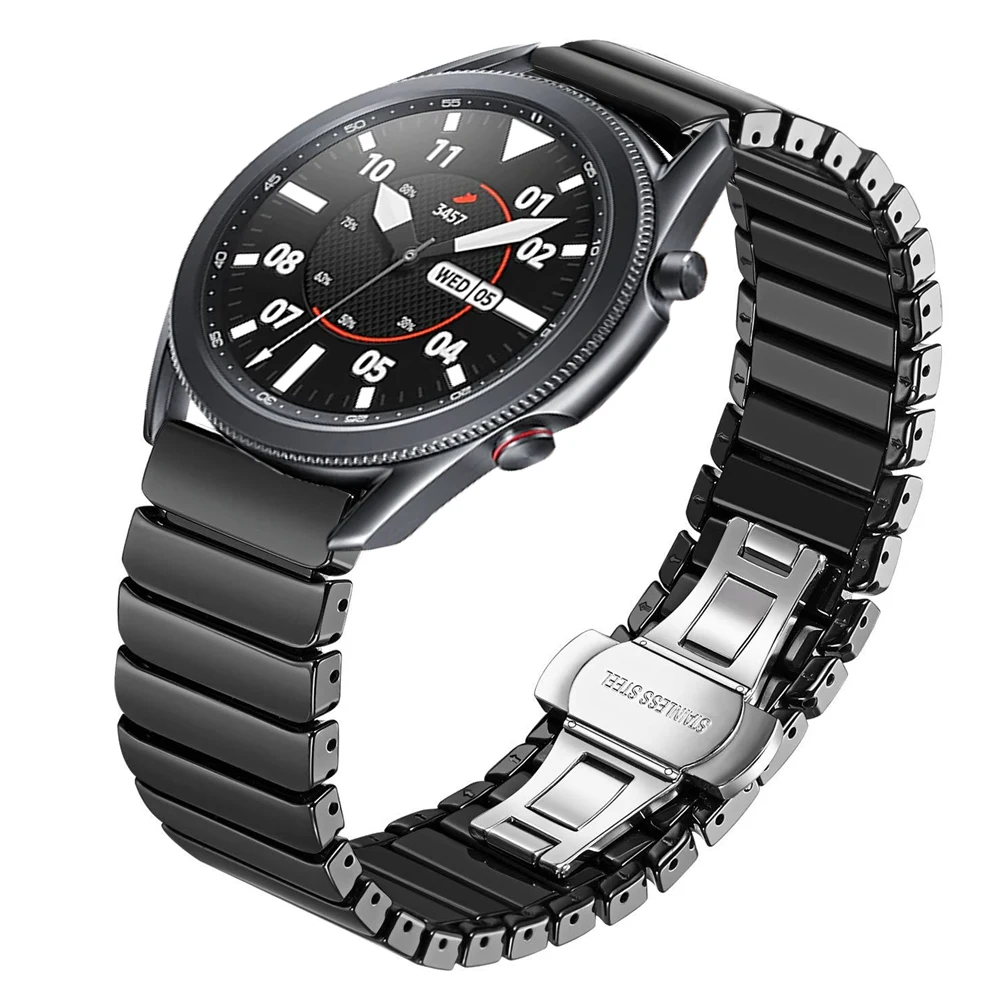 Ceramic strap For Samsung Galaxy watch 3 4 5 Gear S3 Amazfit GTR Luxury watch bracelet wristband For Huawei watch GT2/3 Pro belt