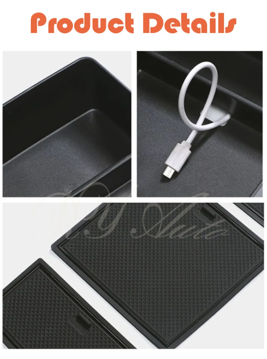 صندوق تخزين السيارة لتويوتا كامري XV80 2025 2026 2027 المضادة للانزلاق مسند الذراع صندوق وحدة التحكم المركزية شحن لاسلكي الوسادة اكسسوارات السيارات #3