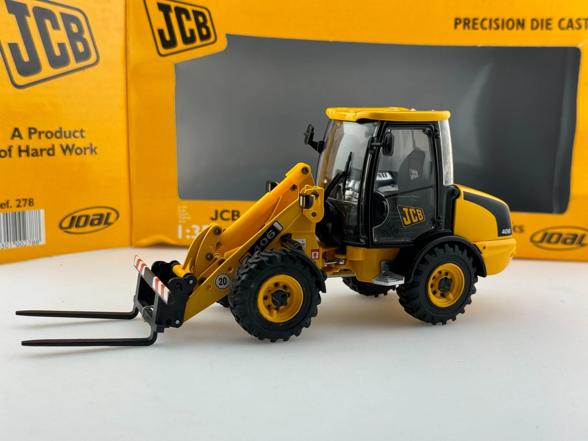 دييكاست JOAL 1/35 مقياس JCB 406 متشعب عجلة نقل مجرفة سبيكة سيارة نموذج تحصيل لعبة هدية تذكارية عرض حلية