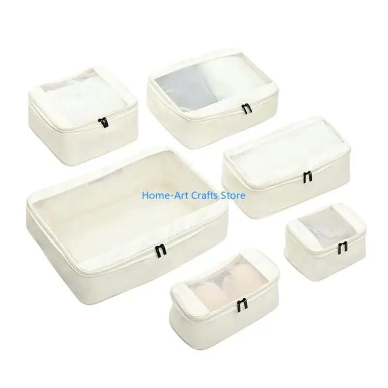 Y3NA 6 Piece Portable Bag System With Separate Sections For Simple Packing