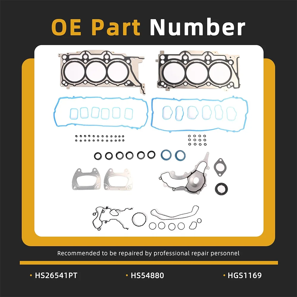مجموعة حشية رأس الأسطوانة لكرايسلر 300C دودج أفنجر فيات جيب جراند شيروكي لانسيا رام 1500 3.6L 3.6 L T 11-16 HS26541PT #3