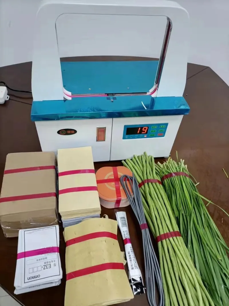 Automatic 12mm Hot Melt Opp Tape Banding Machine Supermarket Vegetable Strapping Packing Machine 2
