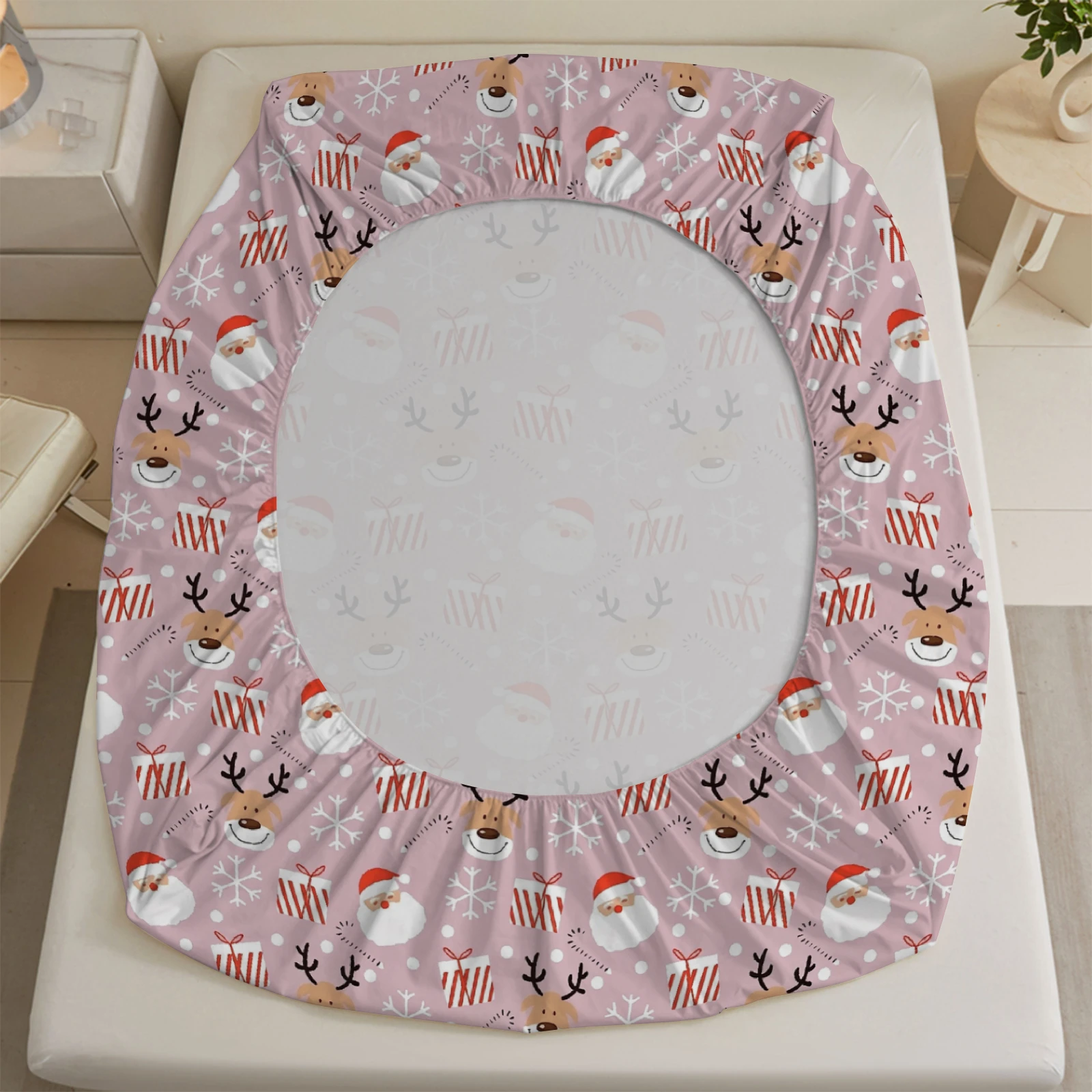 1 buah penutup kasur Natal, pe - Fitted Bed Sheets Deep Pocket ulasan dan harga