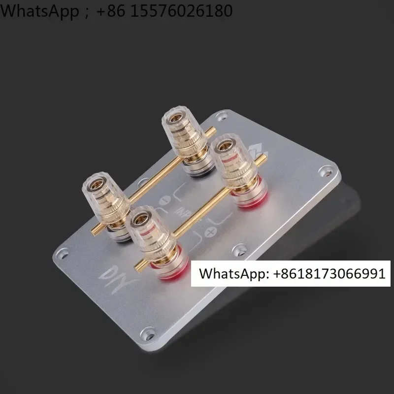 4-position Junction Box, Pure Copper Gold-plated Terminal Box, Dual Line Split Tone Junction Board, 4-position Audio Accessories