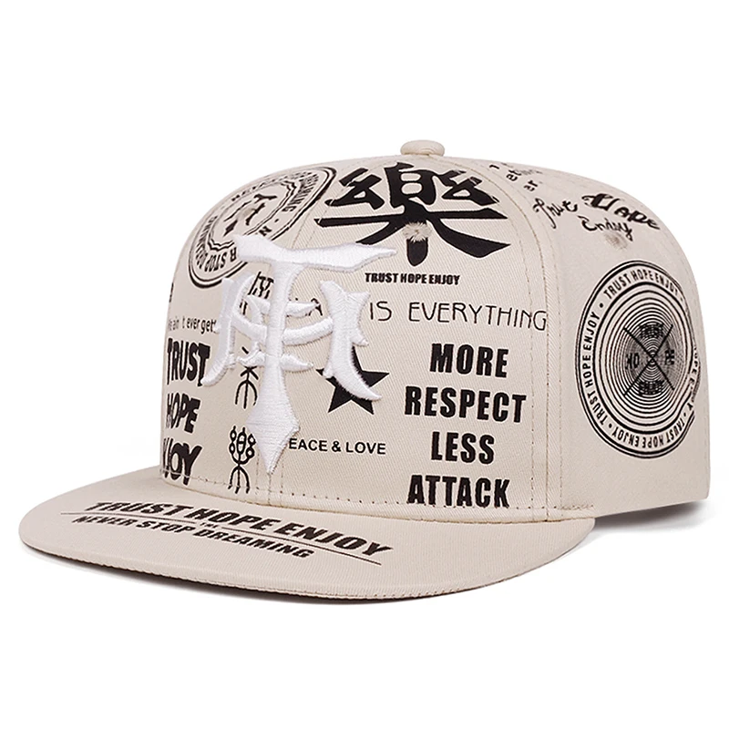 2026 Modische und Personalisierte Neue Baseball-Kappe T Graffiti-Stickerei Hip-Hop-Mütze Tägliche Freizeit-Sonnenschutzkappe Unisex Flachrand-Kappe – Detail 10