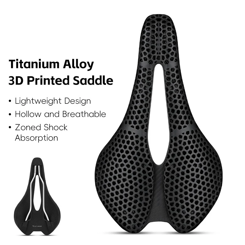 

3D Printed Carbon Fiber Bicycle Saddle Lightweight Comfort Cushion for Road Mountain Bike Cycling Bicycle Saddle