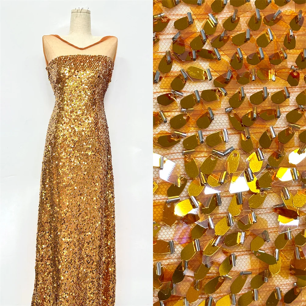 

Luxury African Sequins Lace Fabric 2025 High Quality Groom Nigerian Wedding Party Bridal Embroidery French Tulle Material Women