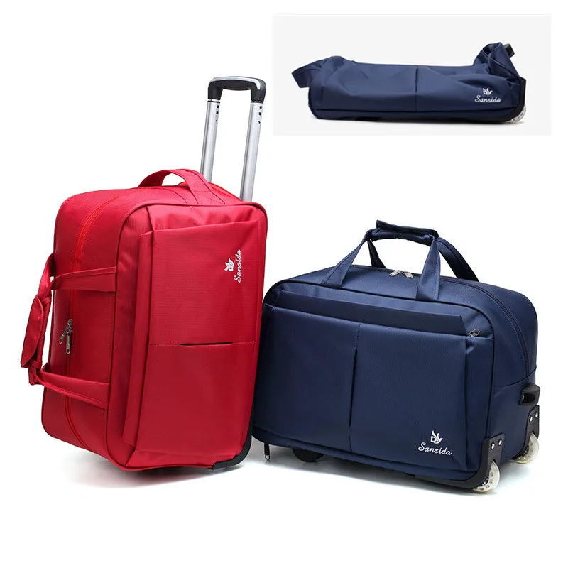 

Gym Bag For Men Travel Luggage Clothing Suitcase With Wheels Large Folding Leisure Fitness Handbag Weekend Bolsas Women's Sports