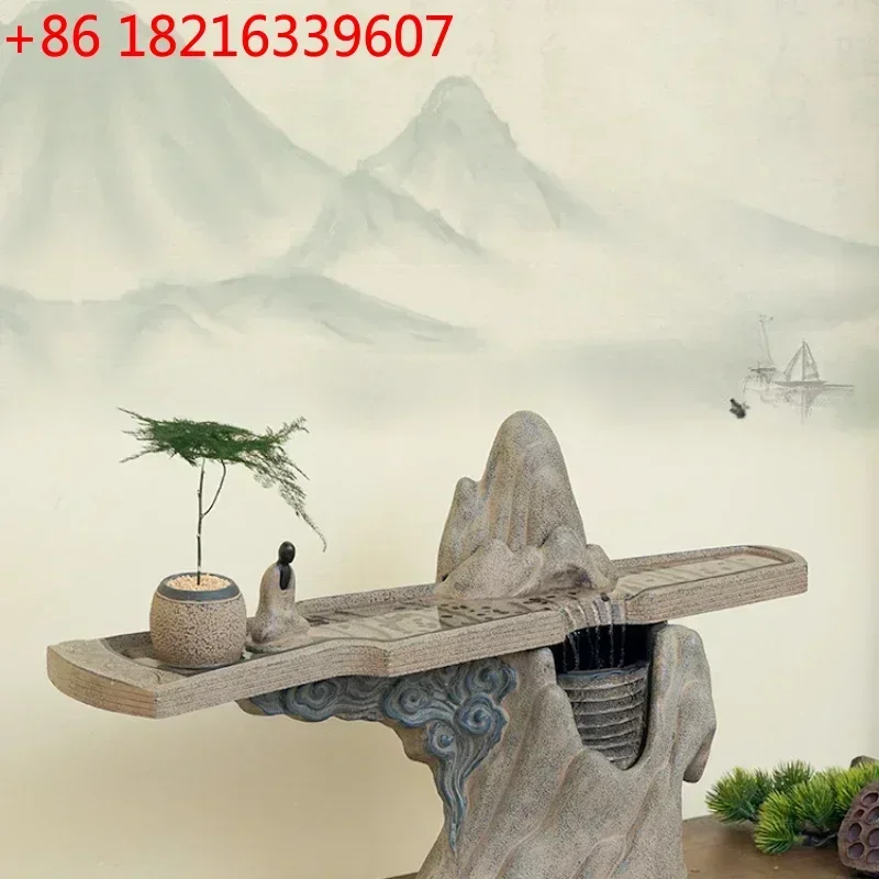 TAO Water Tea Room Table Decoration Study Creative Landscape Office Opening Gift