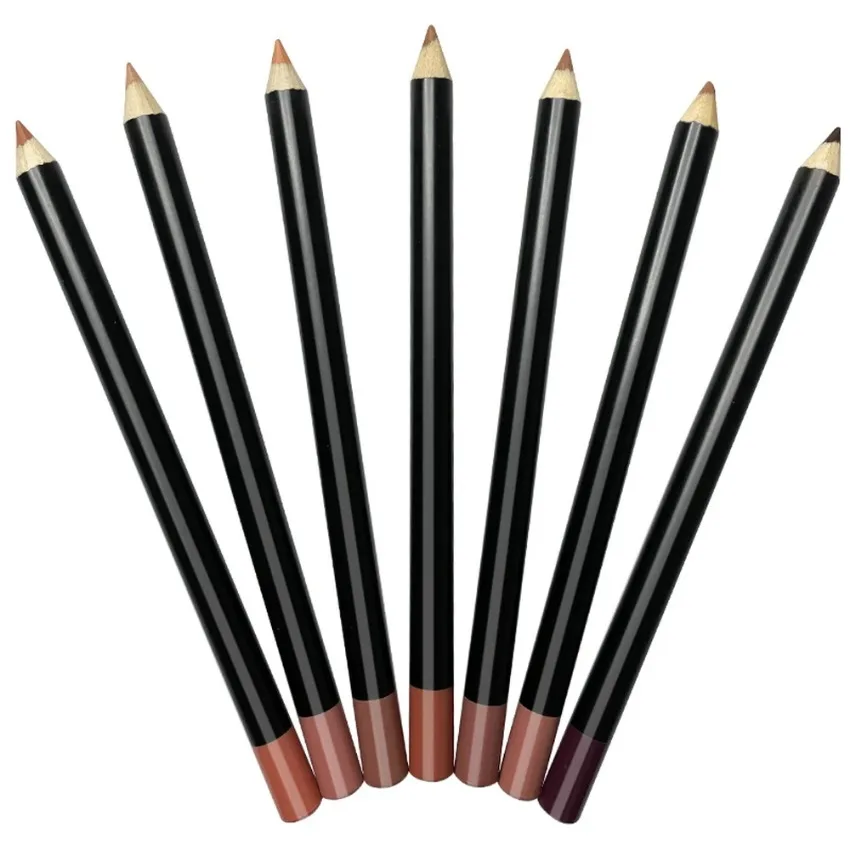 Custom 20 Kleuren Waterdichte Lipliner Langdurige Hoge Gepigmenteerde Gemakkelijk Te Dragen Non-Stick Cup Lipliner Bulk Private Label Make-Up