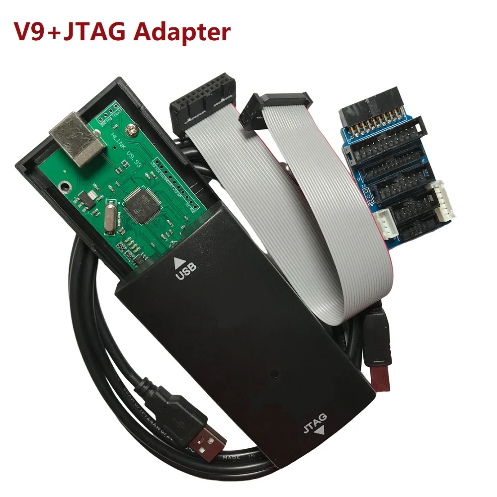 Dla J-LINK V9 JLink V9 J LINK V9 Adapter emulatora ARM dla STM32 ARM MCU USB JTAG Narzędzia debugowania z płytą przełączającą