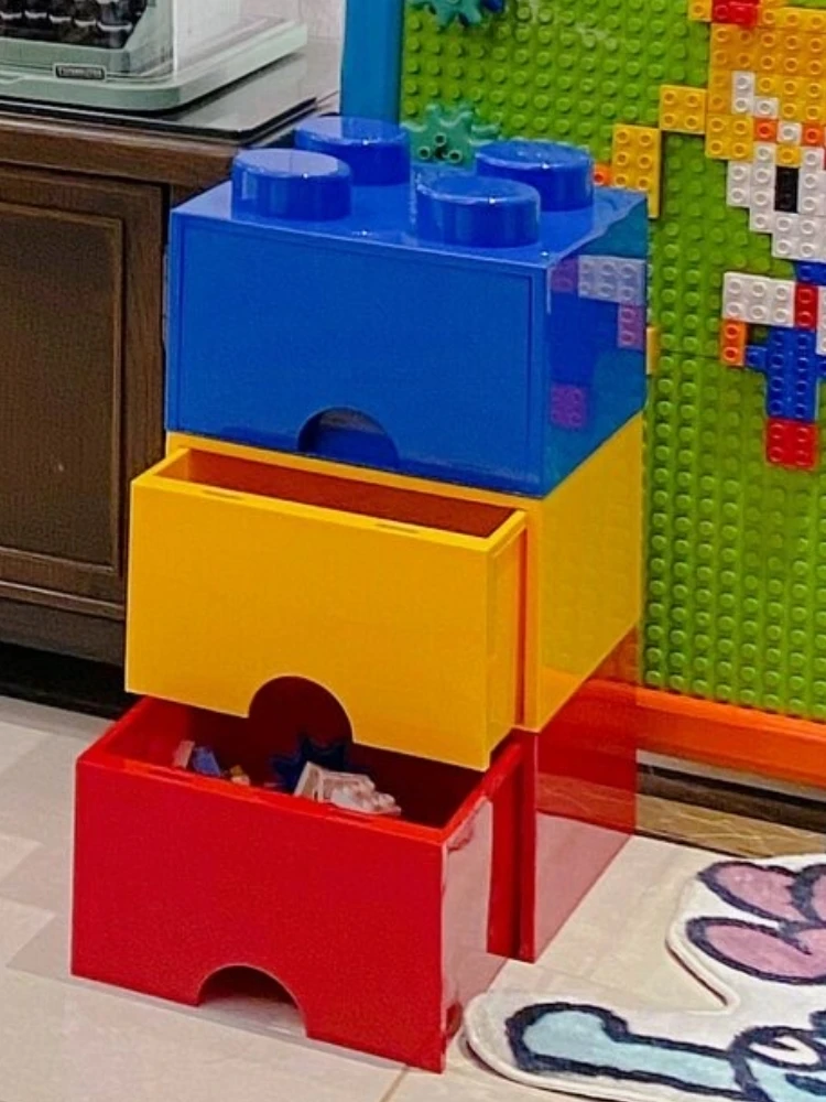 

Dopamine building block storage box household drawer storage car finishing box plastic toy creative cabinet home pendulum