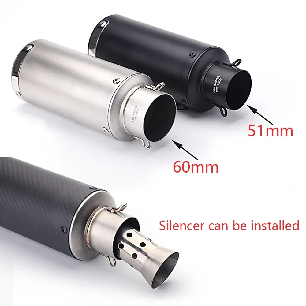 51mm Racing Motorcycle Exhaust Silencer Muffler GP-project Universal Sport Bike Muffler