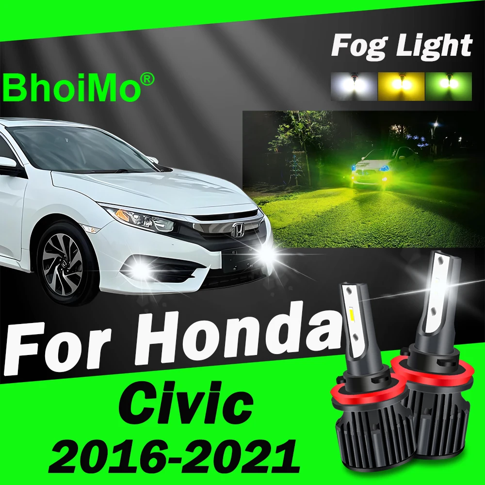 

BhoiMo Front Fog Light Bulb For Honda Civic 2016 2017 2018 2019 2020 2021 Led Lamp