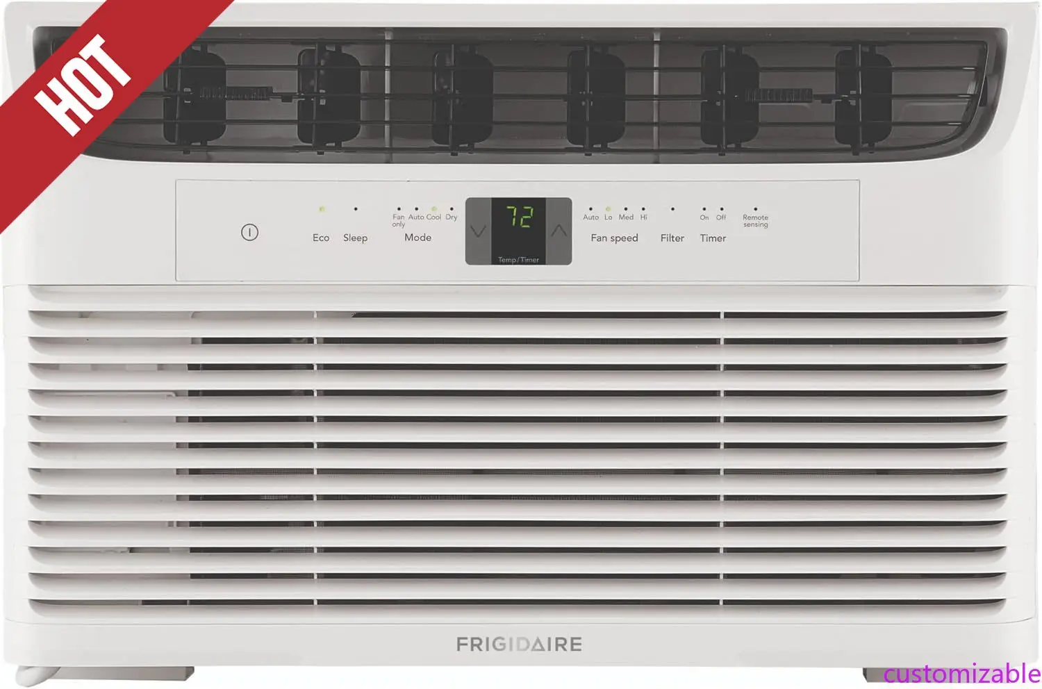 Aanpasbare raamairconditioner van 6.000 BTU met afstandsbediening, koelt tot 250 m2. Ft., Stille werking, Eco-modus, 3 ventilatorsnelheden