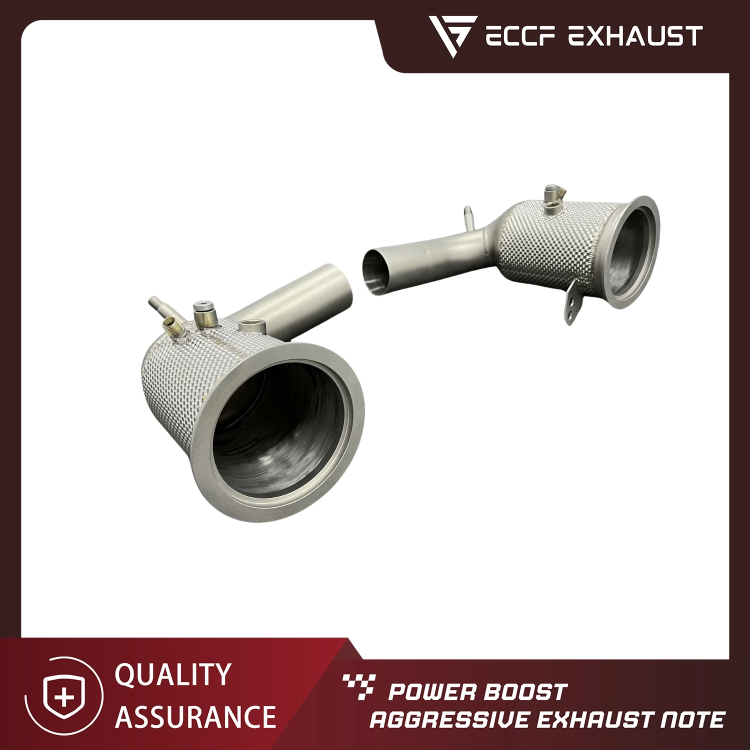 

ECCF Performance Straight Downpipe for Porsche 992 Turbo S with Heat Shield and Easy Installation