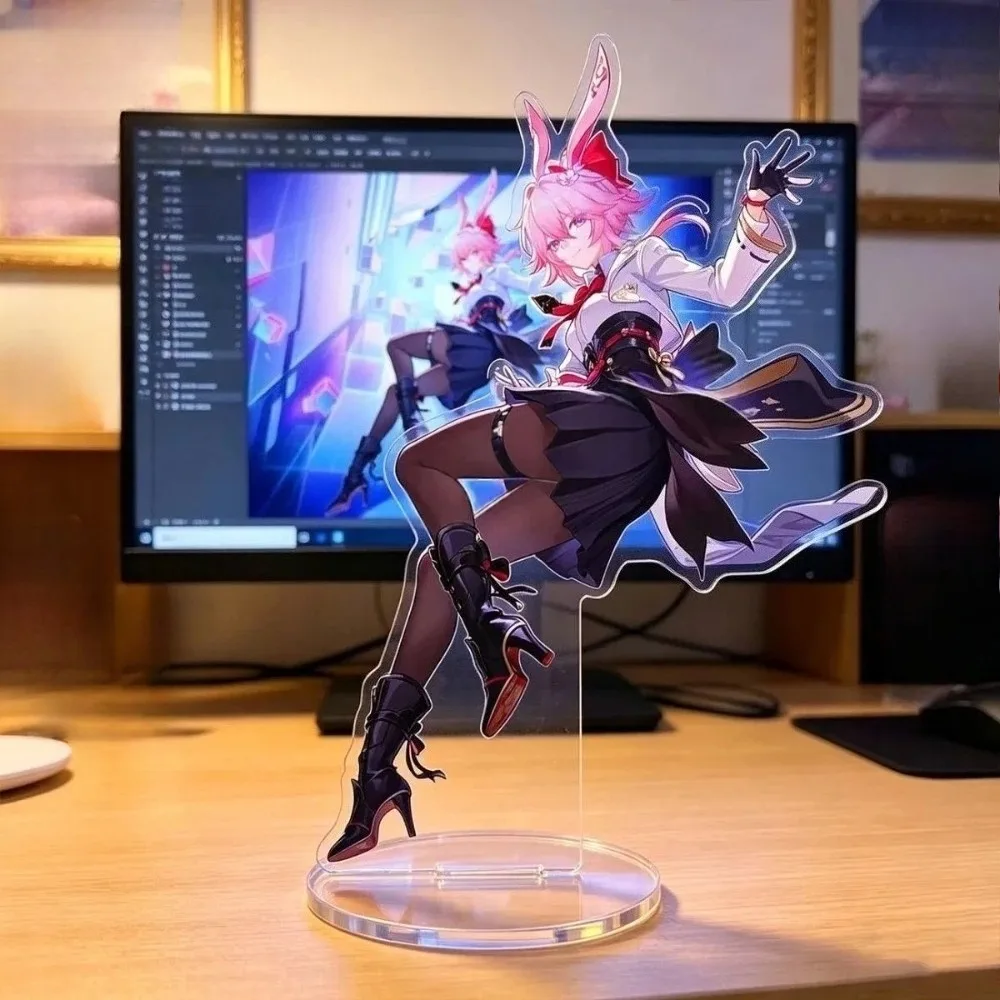 Game Honkai Star Rail Acrylic Standee Figure Evanescia Silver Wolf Standing Sign Model Plaque Desktop Display Signboard Ornament view 3