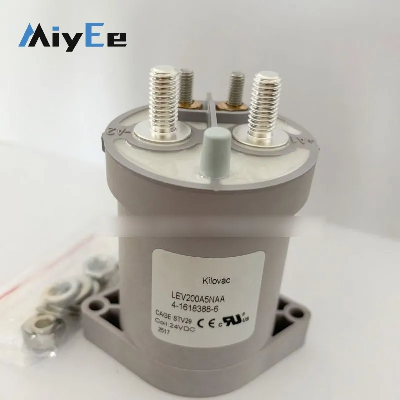 LEV200A5NAA 4‑1618388‑6 High Voltage DC Contactor Relay 500A 24V DC Coil Bottom Mount for EV Battery Energy Storage System