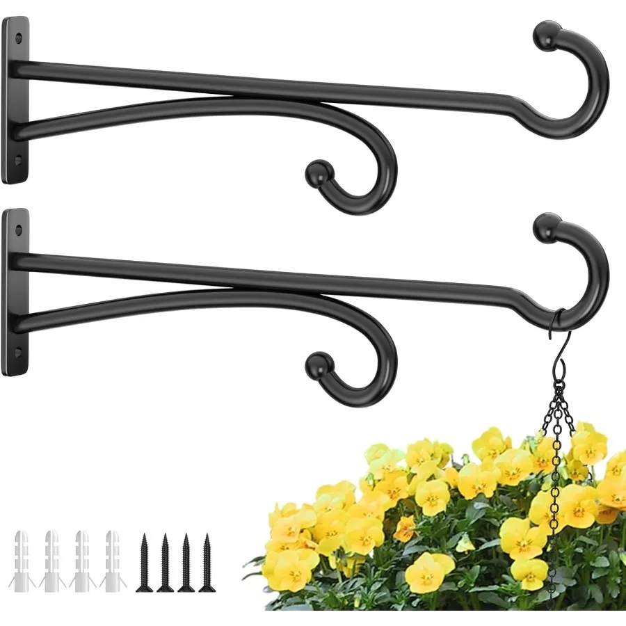 

15 Plant Hanger Hook Outdoor Indoor Planter Hooks for Hanging Plants Plant Wall Hooks Brackets for Hanging Plants Baskets Wind