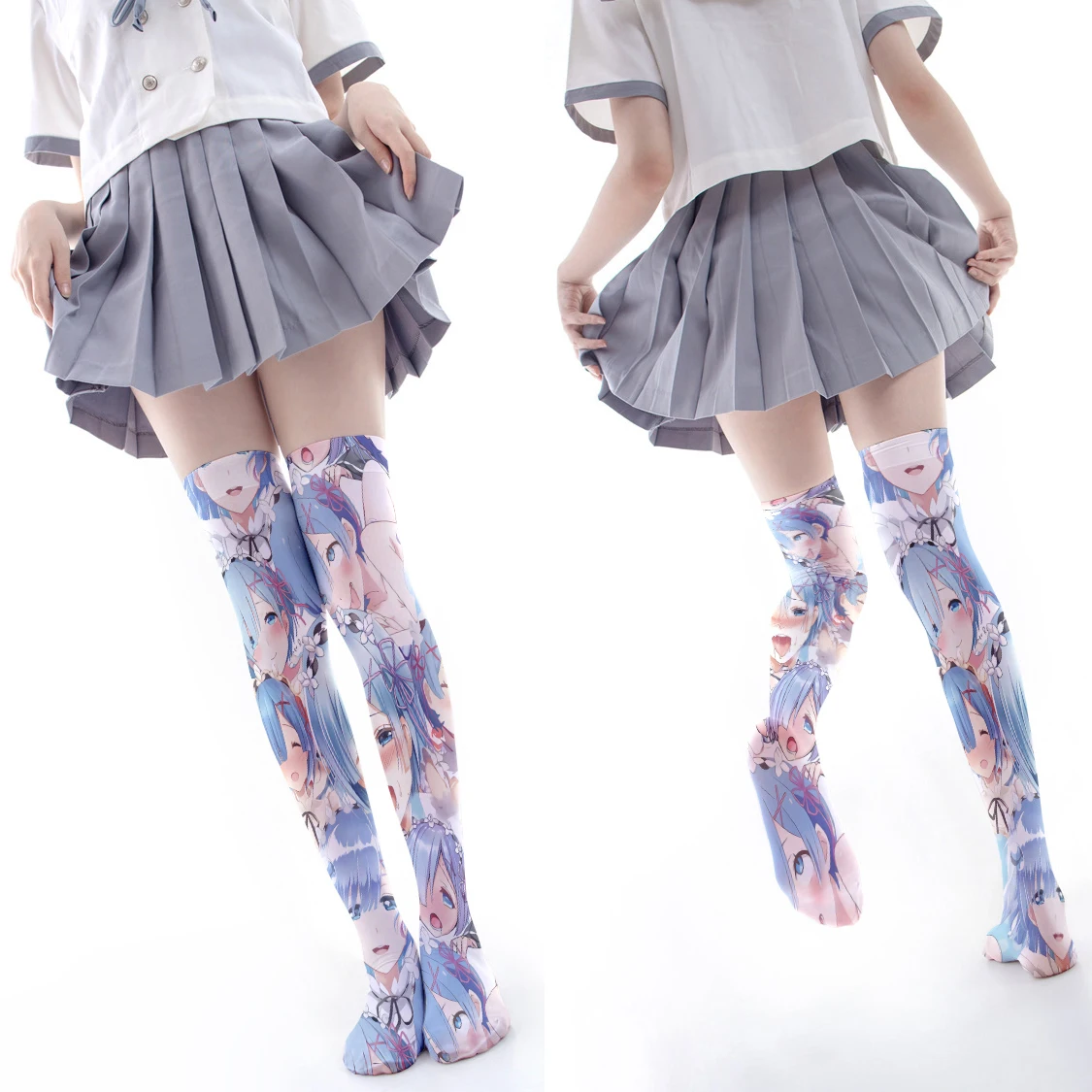 

Cartoon Anime Japanese Ladies Over the Knee Stockings Velvet Lolita Two-Dimensional Sexy Sweet JK Girls Cosplay Thigh Stockings