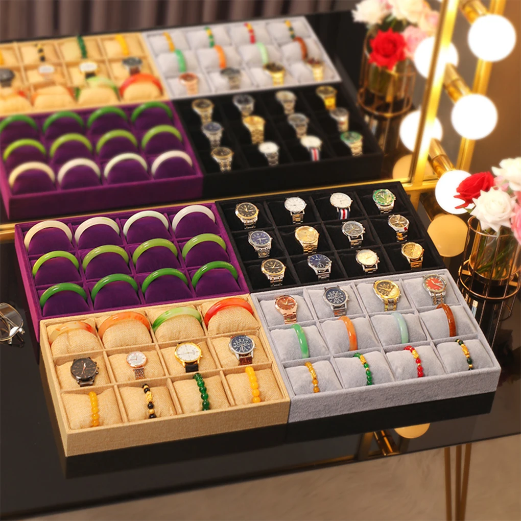 Durable Jewelry Display Tray For Watches Bracelets And Bangles Storage And Display Watch Organizer