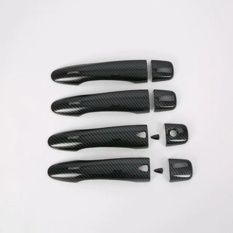 Fit For NISSAN Terra 2018-2022 Accessory glossy black Carbon fibre pattern car side Door Handle bowl Covers Trim 2018 -2022 view 3