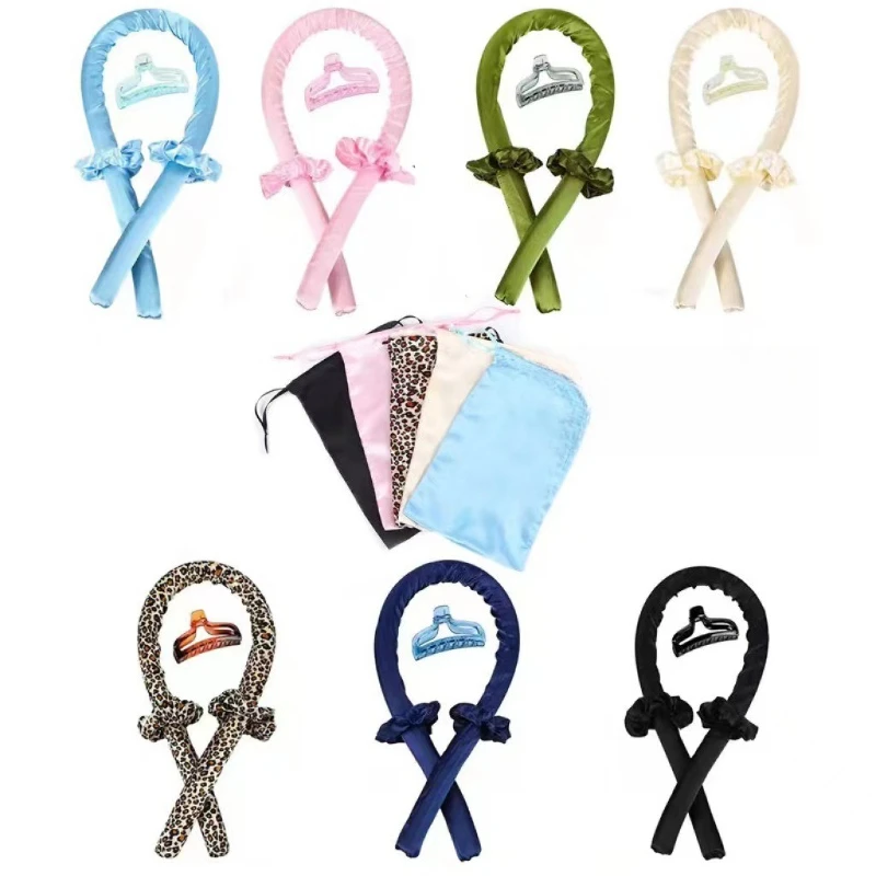 

3-Piece Easy Lazy Sleep Heat-Free Curler Set -Sponge Foam Rubber Hair Band Curlers No-Heat Tools for Big Waves&Damage-Free Curls