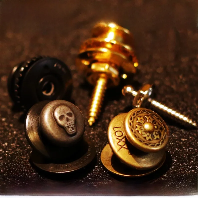 

LOXX Guitar Strap Lo Button Anti-Loss Bass Folk Guitar Strap Tail Nail Secure Fastening Musical Instrument Accory