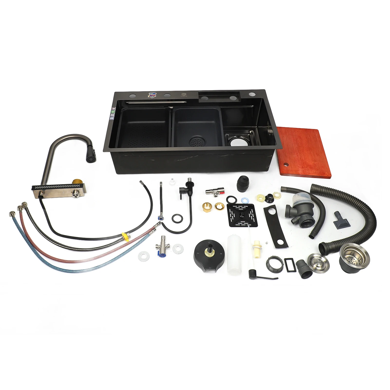 1セット キッチンシンク プロ仕様 モダンスタイル 厚みのある大容量 アンダーマウント ステンレス製シンク 家庭用キッチン向けシンプルデザイン