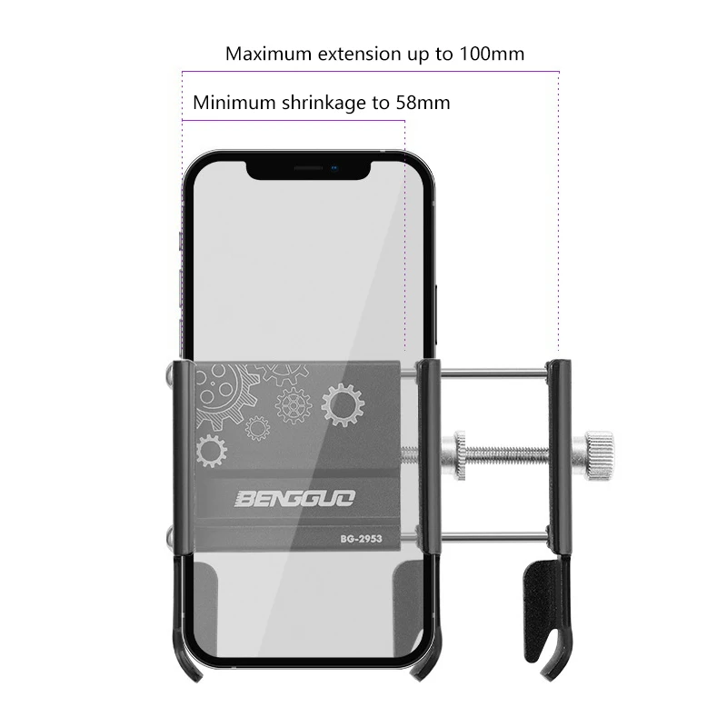Bike Phone Holder 360 Rotation Bicycle Phone Holder For 4.7-7.0 Inch Devices Motorcycle Handlebar Mobile Phone Stand