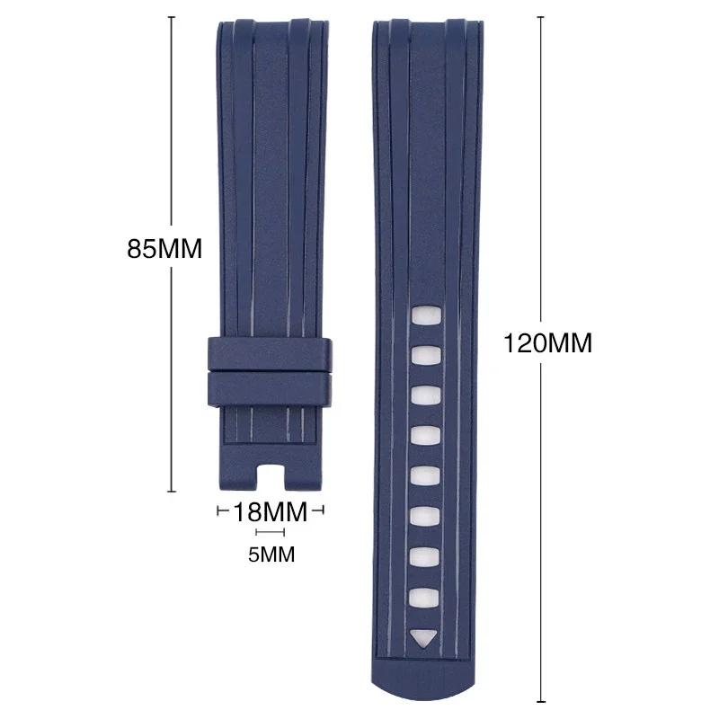 오메가 씨마스터 300 교체용 고무 스트랩, 곡선 끝 20mm, 손목 밴드 팔찌, 여성 남성 밴드, 방수 시계 액세서리