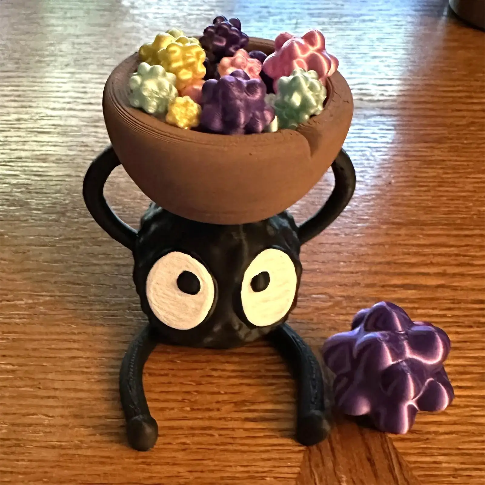 Candle Holder Cute Anime Peripheral 3D Printed Briquette Desktop Candle Holder Decorative Candlestick for Halloween Meditation