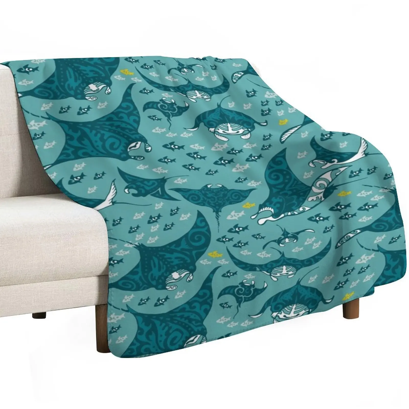 Manta ray Throw Blanket Lightweight Warm Blanket for Indoor Outdoor Use