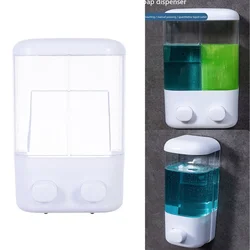 ABS Wall-mounted Liquid Soap Dispenser Single/Double Head Foam Hand Wash Device Bathroom Shower Gel Detergent Shampoo Bottle