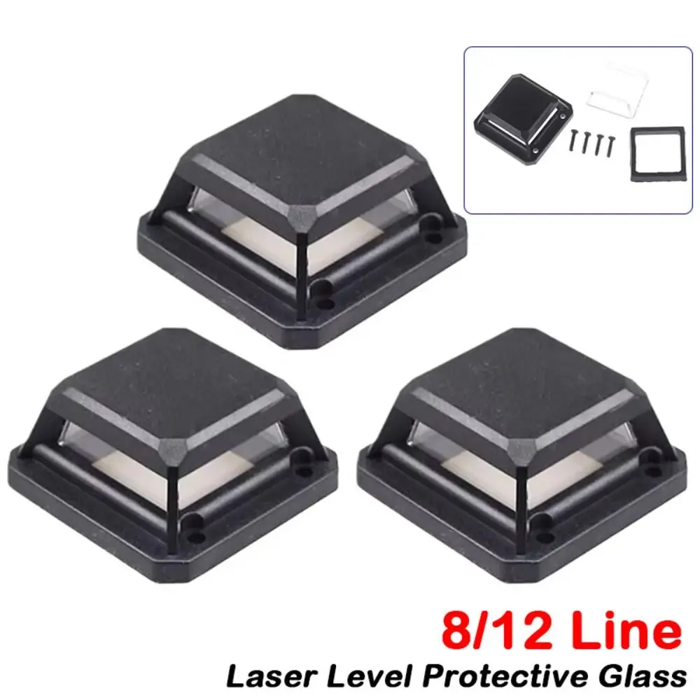 New 8/12 Line Laser Level Protective Glass Waterproof Universal 3D Laser Glass Protector Self Leveling Laser Accessories