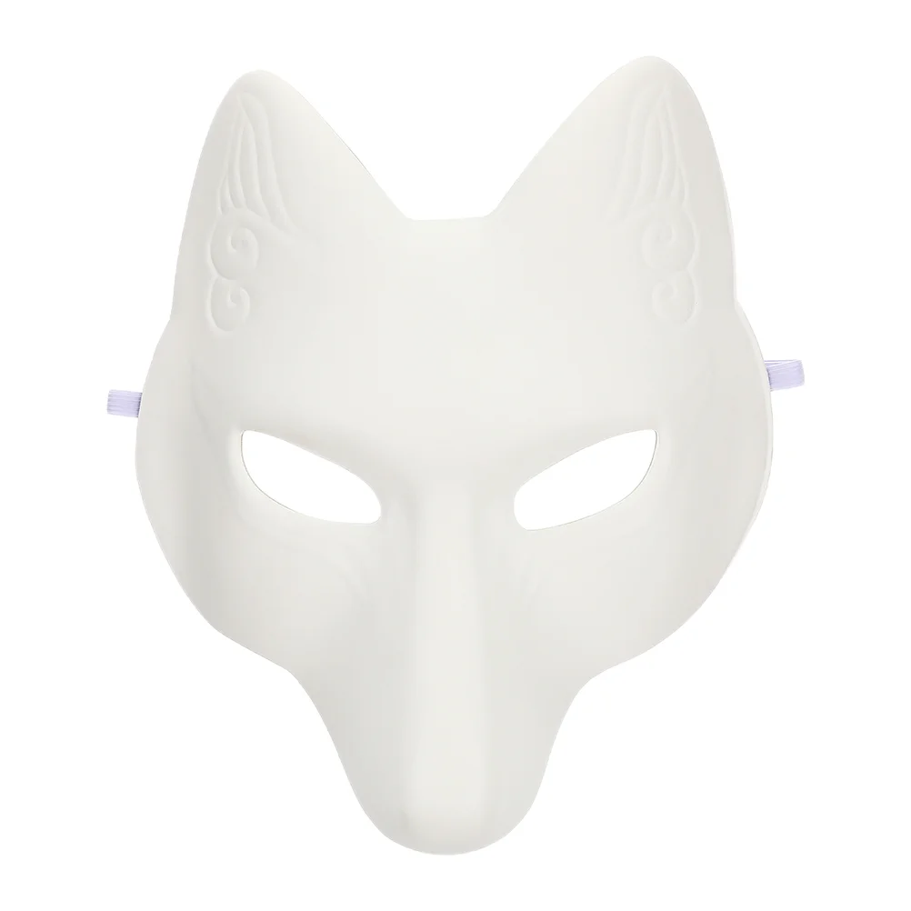 

Halloween Costumes Masquerade Supplies Prop DIY Mask Fox Party Blank Foxes Pu Animal Face Unpainted Masks Man