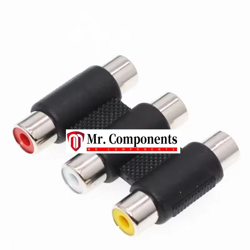 5 قطعة محول لوتس 3-to-3 AV لوتس أنثى محول RCA DVD اتصال تلفزيون الإسقاط الأحمر والأبيض والأصفر في المخزون #1