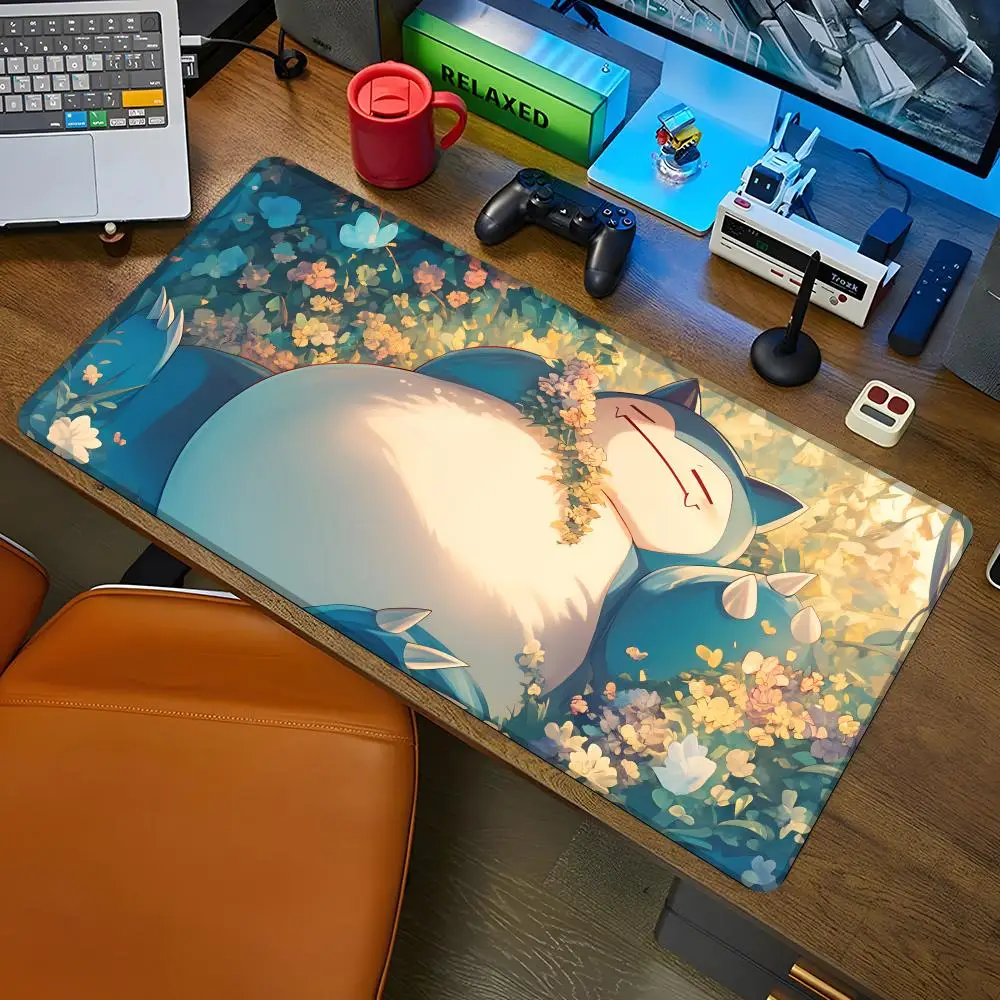 

MINISO-Cute S-Snorlax Wartortle Mouse Pad Gaming Mousepad Abstract Large 800x400x2mm MouseMat Gamer XXL Mause Carpet PC Desk