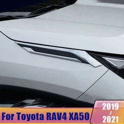 For Toyota RAV4 2019 2020 2021 RAV 4 XA50 ABS Car Leaf Board Decoration on Shark Gills Trim Stickers Decorate Accessories