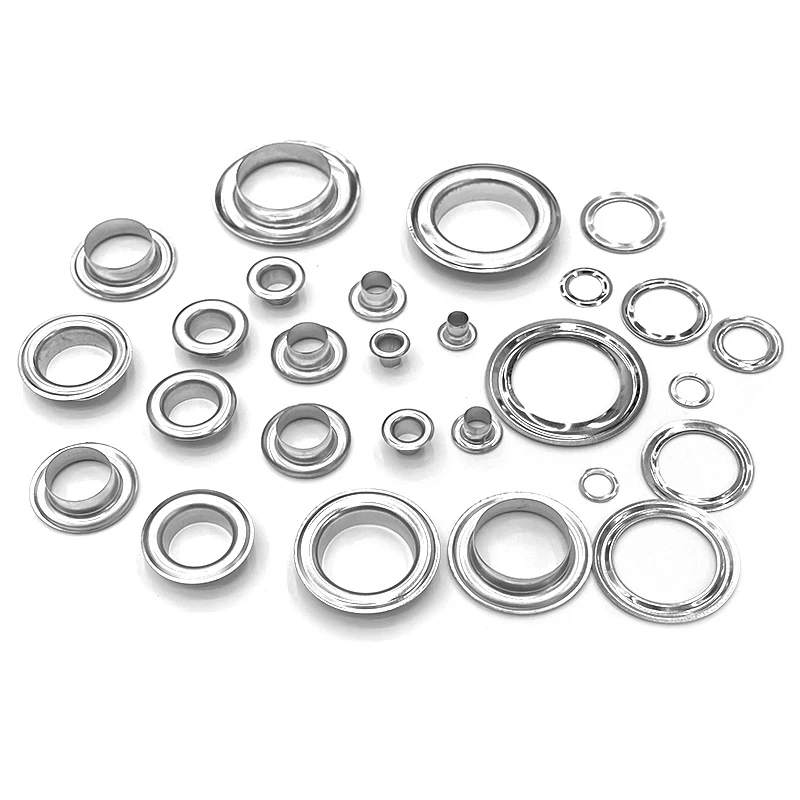 Stainless Steel Eyelets Button Inside Diameter 4-20 mm Metal Shoe Eye Buckle Leather Rivets File Bag Rack Hollow Nail button