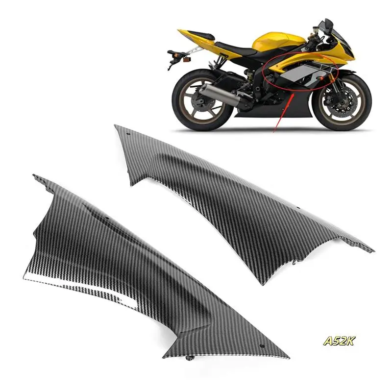 

Air Duct Cover Trim Carbon Fiber Tank Side Fairing Panel For Yamaha YZF R6 2008-2016 Motorcycle Accessories