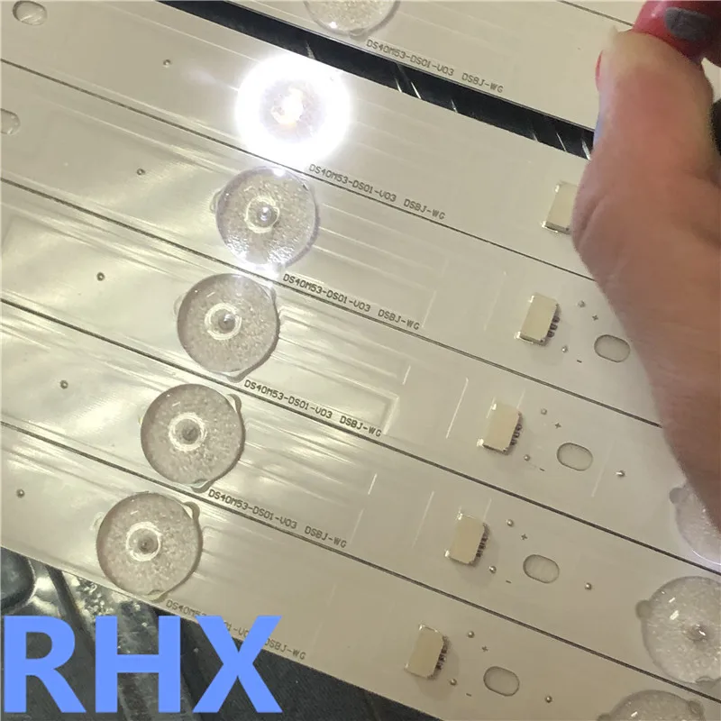 50ชิ้น/ล็อต775มม.10led 3V อลูมิเนียม100% ใหม่ทีวีจอแอลซีดี Backlight บาร์สำหรับ Hisense Changhong ใหม่ Konka ซ่อม